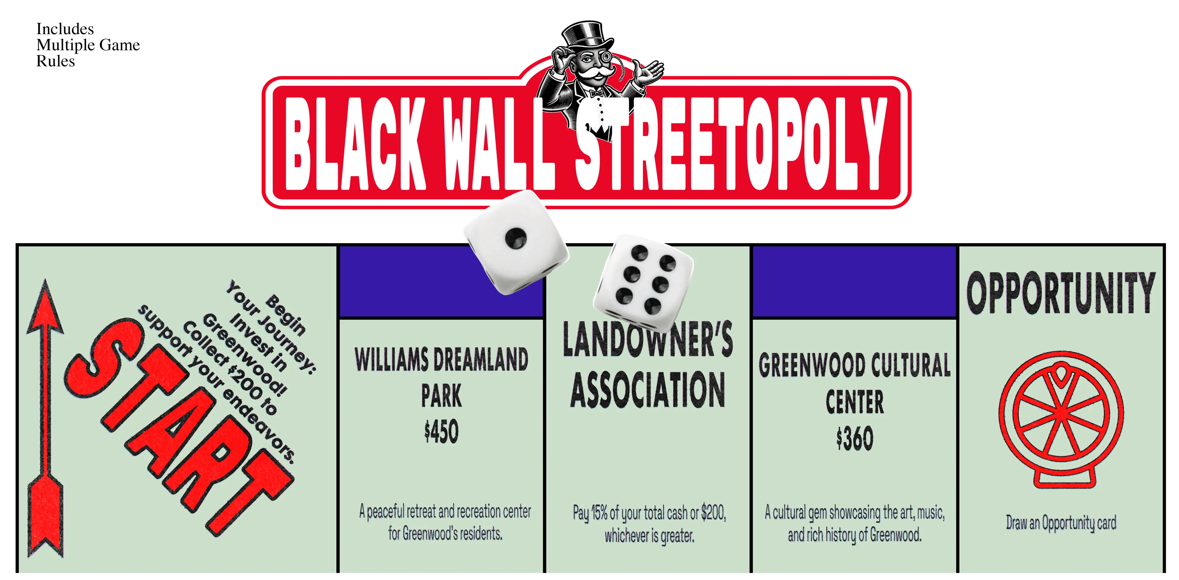 Black Wall Streetopoly Game